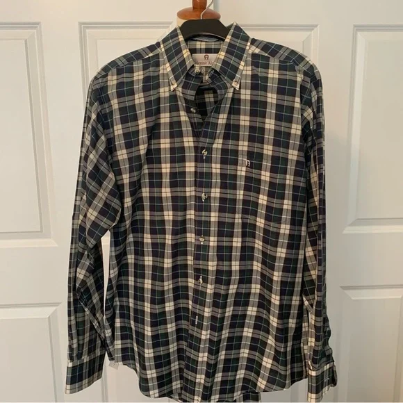 Etienne Aigner Men’s Classic Plaid Button Down Shirt - Picture 1 of 3